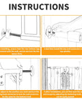 Instructions for Heavy Duty M10 Threaded Spindle Rods For Baby Safety Gates 4 Pack White Replacement Mounting Bolts installation steps.