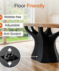 Handcrafted Black Steel Table Base Featuring Branch Style Design For Dining Desks And Workspaces Rust Resistant Adjustable Mid Century Modern Furniture with anti-scratch features.