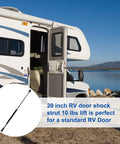 20 Inch Camper Gas Prop Door Support For RV Doors Trailers And Camper Shells With 10 LB Load Capacity near lake