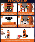 Instructions for Drill Powered Wire Stripper For Scrap Copper Recycling And DIY, Adjustable 0.04 To 1 Inch Stripping Range, tool setup.