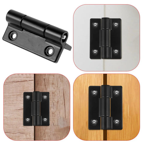 Four Pack Adjustable Torque Stop Positioning Hinges For Cabinet Doors Stainless Steel Friction Hinges on various wood finishes