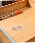 Upgrade Your Home With These Top Shelf Adjustable Spring Loaded Rotating Pivot Shafts For Folding Room Dividers And Heavy Duty Door Partitions That Rock Securely, featuring metal pivot shafts and a tool on a wooden surface.