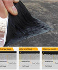 Close-up of Self Adhesive Weather Stripping And Sealing Tape For Roofs Pipes Boats Aluminum Foil Waterproof Heat Resistant Fire Retardant Quick Fix Repair Tape 0.1x10m 0.3x32.8ft in use on surface.