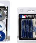 MLB Los Angeles Dodgers Golf Set With Logo Imprinted Balls And Fifty Regulation Tees Multi Colored For Fans Game Day Gear Perfect For Tee Time And Taking Your Next Shot