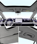 Hiksuky auto headliner fabric, gray mesh with foam backing, 97 in long by 60 in wide for car roof replacement