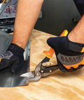 Offset Straight-Cut Tin Snips for Sheet Metal, Pro-Grade Aviation Snips with Forged Blades used on sheet metal