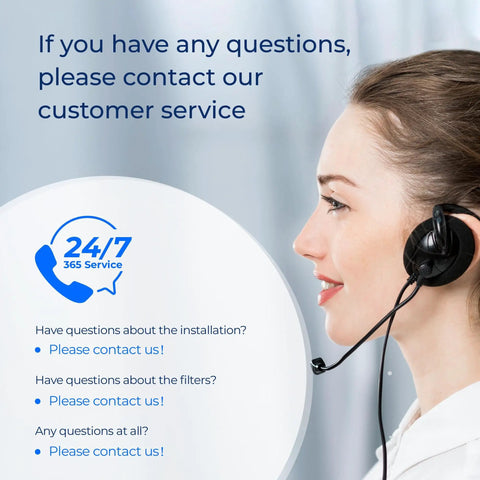 Customer service representative with headset offering 24/7 support for PF45 Replacement Filter For Brita Stream Pitchers And Dispensers OB05