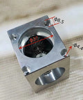 Built Tough One Piece Spiral Bevel Right Angle Gearbox With 8mm Keyway Bore Single Output Shaft For Direct 90 Degree Power Transfer Knocks It Out Of The Park Solid Torque Delivery Guaranteed To Perform showing internal bevel gears and sizes.