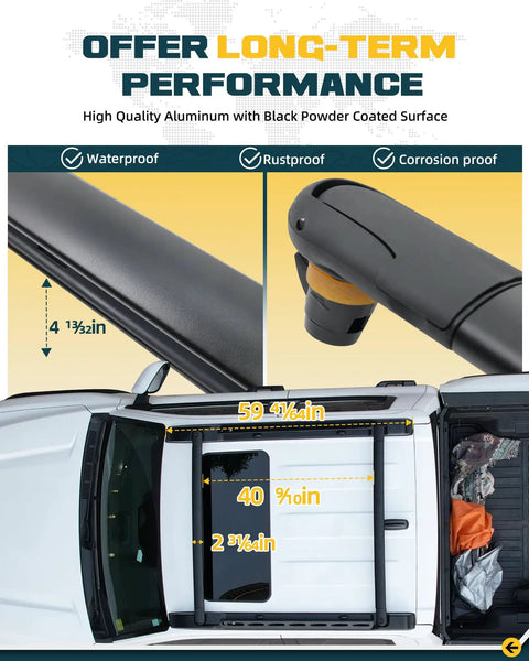 Durable Aluminum Roof Rack Cross Bars For 2024 2025 2026 Toyota Tacoma Double Cab Fitment Easy Install Heavy Duty Cargo Rails