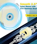 Close-up of 2.8 inch nylon sheave with 316 stainless bearings for Top Shelf Heavy Duty Crab Pot Retrieval Kit.