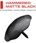 Hella Durable 50 Pack Of 1 5 Inch Iron Clavos Matte Black Decorative Nails with hammered design for rustic furniture.