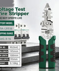 Multifunction Wire Stripping Pliers With Voltage Tester Electrician Crimping And Cable Cutting Tool on metal surface