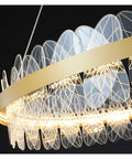 Nordic LED Round Frosted/Engraved Modern Pendant Light Remote Control Dimming for Living Room Bedroom Restaurant, close-up detail, D60 cm.