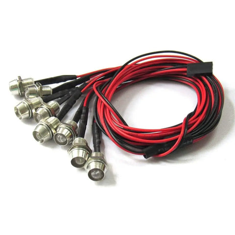 8 LED RC Light Kit With White Red Orange 5mm LEDs For Traxxas HSP Tamiya Redcat Axial SCX10 And More RC Cars Trucks Tanks Crawlers