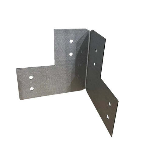 Beefy Heavy Duty 12 Gauge Steel Corner Bracket For 4x4 Posts, Built To Last DIY Workbench, Shop Table, CNC Table, Pergola Bracket