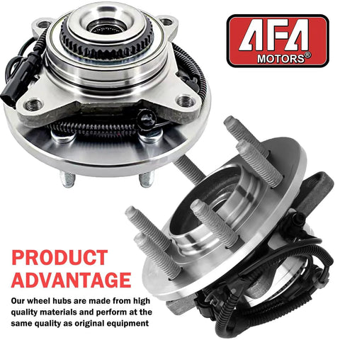 Front Wheel Bearing Hub Assembly 6 Lug 4WD For Ford F150 Expedition And Lincoln Navigator 2011 2014 With ABS 2-piece set
