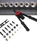 Rivet Nut Tool Kit With 175 Metric Rivet Nuts And 6 Mandrels M3 4 5 6 8 10 Plus Hand Setter for robust applications