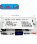 Ultimate ZhXu Shuo 1 Box Screw Kit For Industrial Sewing Machines With Metal Fasteners, organized storage box with detailed contents.