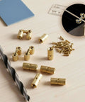 8 Pcs 8mm Solid Brass Hidden Barrel Hinges With Matching Drill Bit And Screws, 180 Degree Concealed Small Hinges for Jewelry Boxes