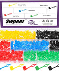 250 Piece Five Color Plastic Grease Fitting Cap Set, 7mm Caps Dust Covers in box with various colored caps visible