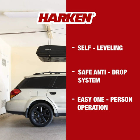 Overhead Garage Hoist System For Kayaks Canoes Boxes And More Heavy Duty 4 Point Hoist 145 Lb Capacity Fits 10 Ft Ceilings