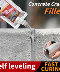 Pro Level Concrete Crack Filler Brings The Vibe With Architectural Matte Finish and Trustworthy Base Seal for Fair Faced Restoration, mineral-filled patch applied on a concrete wall.