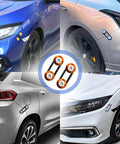 Universal Car Bumper Quick Release Kit For Front And Rear Bumpers Trunk Holder Fasteners With 4 Quick Release Tabs shown on vehicles