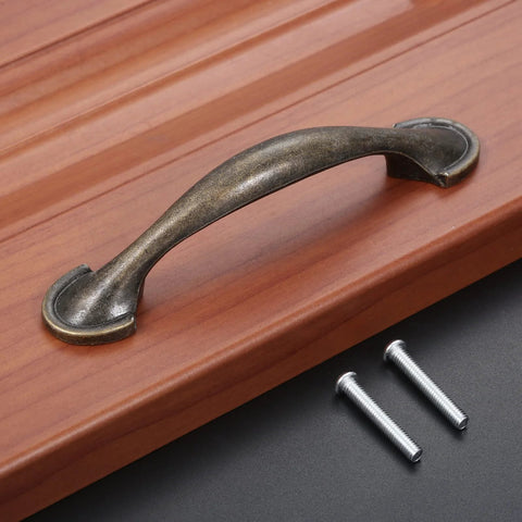 Antique Bronze Cabinet Pulls Set Of 4 Arch Style Kitchen Cabinet Handles For Closets Drawers Cupboards Wardrobes With Screws 116x22mm