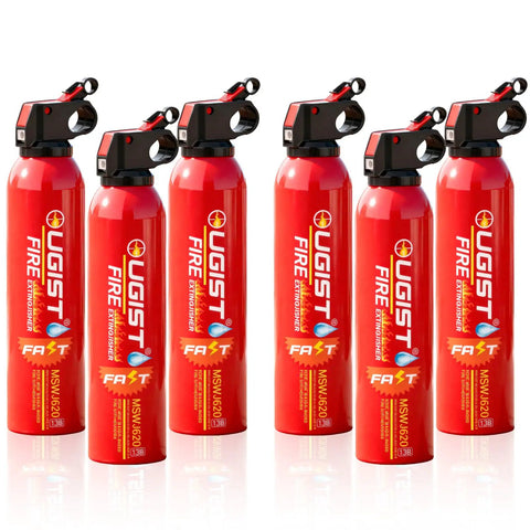Small Portable Water Based Fire Extinguisher Bundle 21oz Each 6 Pack For Home Kitchen Car And Camping Safety Quick Emergency Response And Reignition Prevention.