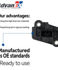 Mass Air Flow Sensor MAF Direct Fit Works With Infiniti QX60 And Nissan Altima Juke Kicks Maxima Murano Pathfinder Rogue Sentra Versa Replaces 22680BV80B 22680-5RF0A AFH60M-48 shown with OE standards design and rigorous testing details.