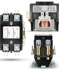 Heavy Duty 40 Amp 24V AC Contactor for Air Conditioner Two Pole Definite Purpose NO Coil with Silver Alloy Contacts