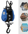 Huge 1100 Lb Electric Winch With Wireless Remote And 98 Foot Cable, Powerful 1800W Motor for heavy lifting jobs, close-up view.