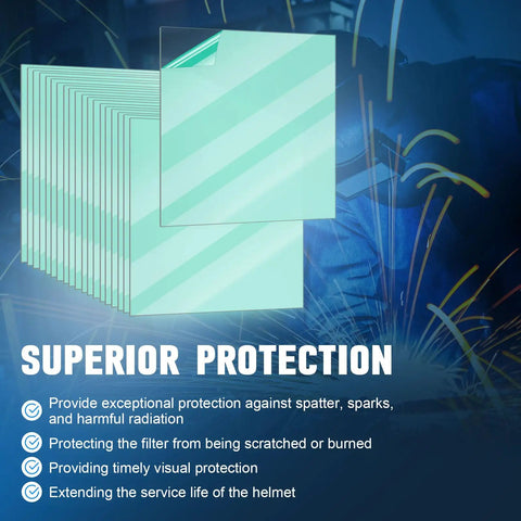 Tough As Nails Replacement Cover Lenses For 1740 And 1840 Series Welding Helmets, 20 pack of clear safety sheets.