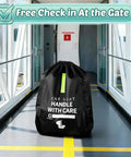 Flight Ready Car Seat Travel Bag Fits All Car Seats Infant Carriers And Booster Seats Durable Car Seat Cover For Doona Graco Evenflo And More Must Have Travel Essential For Flying With Kids shown on airport jetway