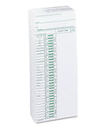 Rock Solid Time Clock Punch Cards Designed For ATT310 Recorders Featuring Hella Durable Stock And No Fuss Date Layout Makes Daily Tracking A Breeze In A Go To Bulk Pack Of Two Hundred showing a stack of attendance cards with clear date sections.