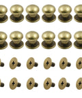 Mini Antique Bronze Round Drawer Knob Set Of 12 With Screws For Dresser Closet Chest Drawer Jewelry Box And Wooden Cases Tiny 8mm Head
