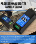 Shop Tested Digital Camber Gauge For Car Alignment Plus Suspension Tuning with digital LCD and level bubble for precise measurements.