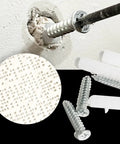 20 Pack Drywall And Masonry Wall Repair Kit For Heavy Duty Hole Patches, Fix Loose Anchors And Wall Fixtures, Works With Various Screw Sizes, Quick Set Patch Filler, DIY Home Improvement image showing screws in wall