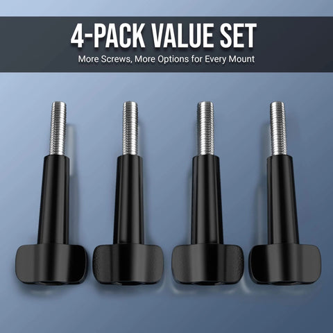 Four Pack Beefy Stainless Steel 1/4 Inch 20 Thumb Screws For Action Camera Mounts Built To Last Rustproof Durable And Easy
