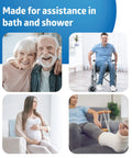 Heavy Duty Shower Chair With Padded Armrests And Back For Inside Shower Comfort And Safety, ideal for elderly and pregnant users.