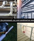 Heavy Duty 2 Pack 1 Inch OD Aluminum Round Tubing 0.12 Inch Wall 24 Inch Long 6061 Aluminum Tube For Furnishings DIY Projects Machinery