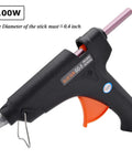 Wax Sealing Glue Gun For 0.4 Inch Sticks, Quick Heat And Smokeless Melt, features black design with orange trigger and stand.