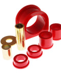 Energy Suspension 8.10103R 4WD rack-and-pinion bushing set; red bushings with brass spacers and washers