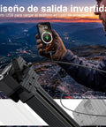 Lit Gym Lighting On The Go Portable Magnetic Work Light charging phone during sunset with mountains in the background