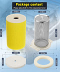 Dimensions of air filter, guide, and end cap for Air Filter, Guide, and End Cap Kit for Big Bear 350, Moto-4 250 ATV Models 1987-2000