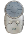 Universal 3 Speed Ceiling Fan Light Remote Control with Full Range Dimming Wall Switch, handheld, front view
