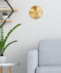 Wall-mounted gold Three In One All Season Wall Hanging Weather Station With Thermometer Barometer And Hygrometer For Home And Office.