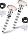 Universal Tub Spout Diverter Repair Kit Two Pack Brushed Nickel Bathroom Faucet Plug with stainless stems and seals.