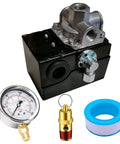 Pressure Switch For Campbell Hausfeld Air Compressors 95 Psi Cut In 125 Psi Cut Out 26 Amp 120 And 240 Volt Quarter Inch FNPT 4 Port