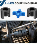 L Type Flexible Coupling Set Three Quarters To Three Quarters Inch L Jaw Shaft Connector With Rubber Spider Interchangeable For Spindle Transmissions Automation Equipment High Speed Precision Easy Installation Durable Black, black coupling parts